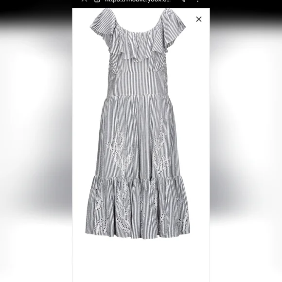 sachin and babi light blue dress Tory Burch Printed Pleated Midi Dress | Blue